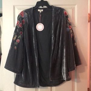 Umgee velvet kimono jacket